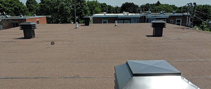 Couvreurs toit plat membrane élastomère à St-Amable.